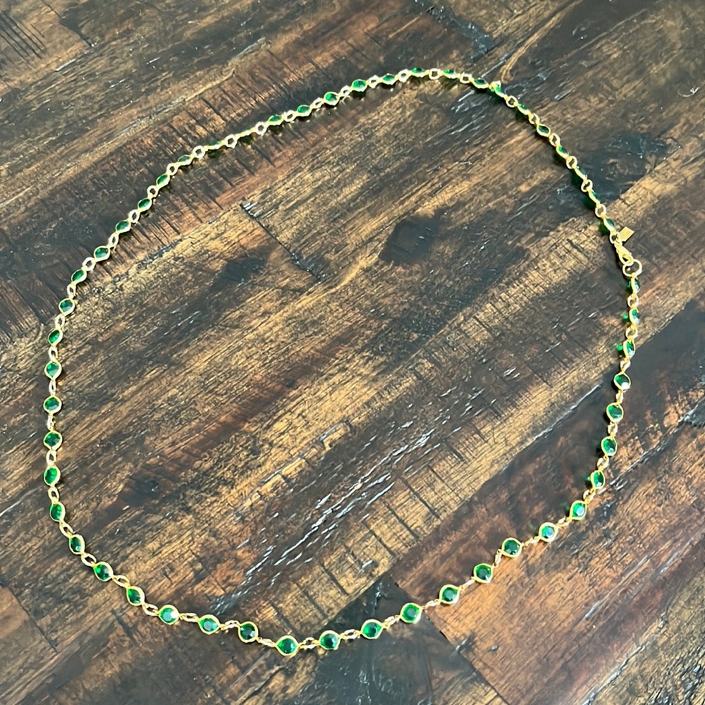 Faux Emerald Necklace